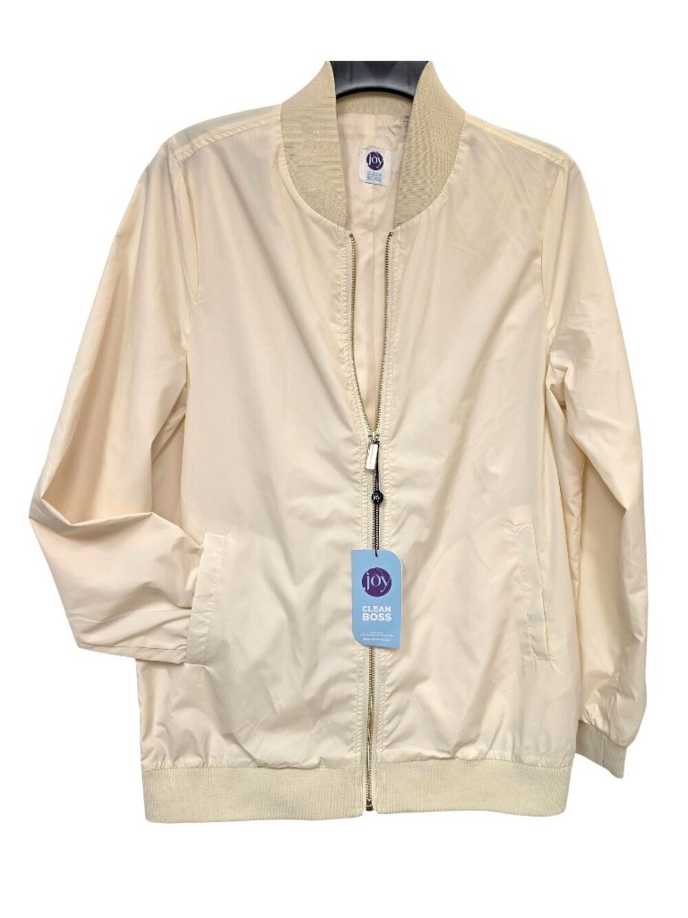 Joy Collection Clean & Chic Performance Bomber Jacket Women M Lightweight NWT